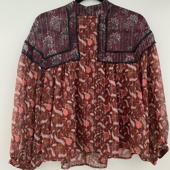 Boho Zara Cropped Blouse - Picture 1 of 4